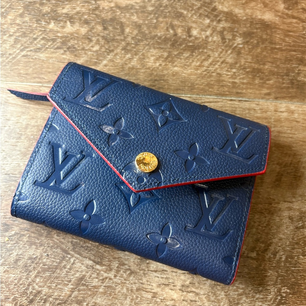 Louis Vuitton Blue and Red Monogram Wallet